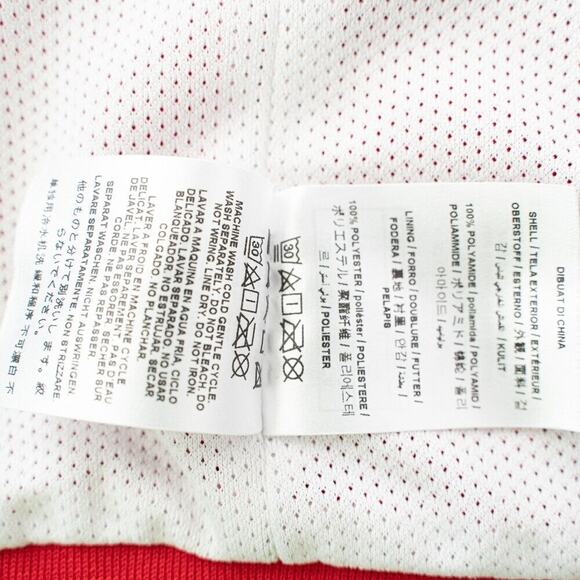 Guess Wind Jacket Kid's 16 Red & Blue & White Full Zip Hooded Vintage 90s Style - Picture 12 of 15